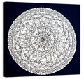 Navy Ornamental Mandala Wall Art