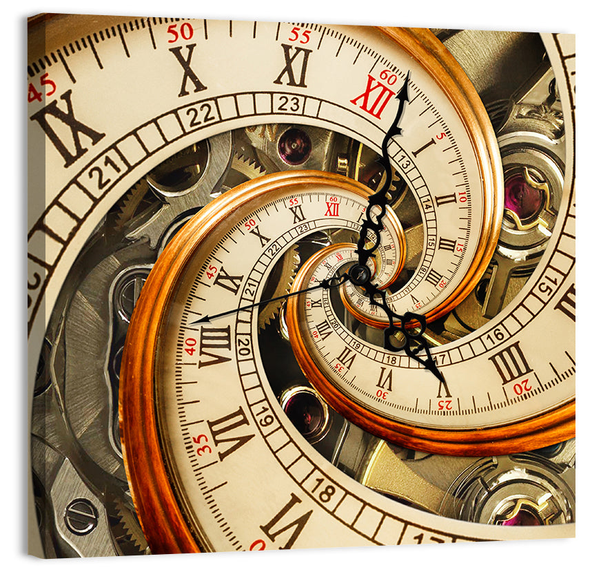 Surreal Infinity Clock Spiral Wall Art
