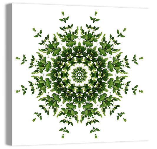 Green Mandala Pattern Wall Art