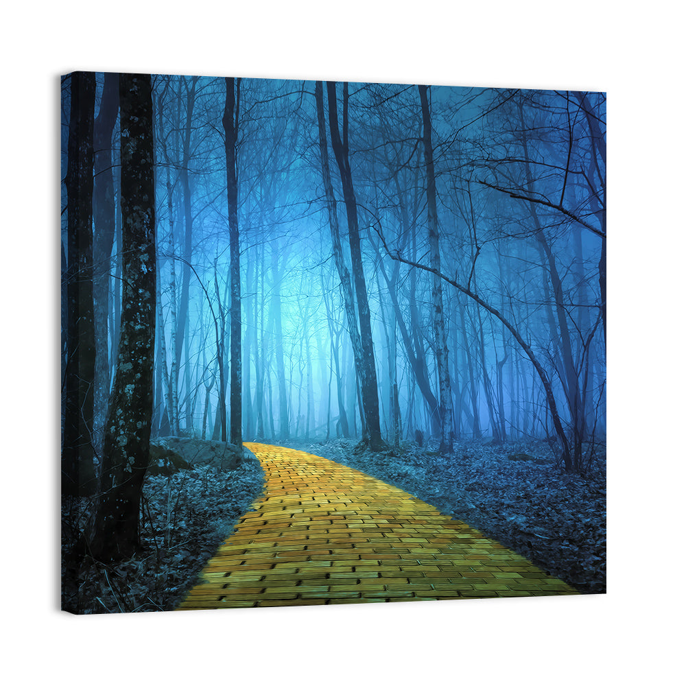 Misty Yellow Brick Road Wall Art