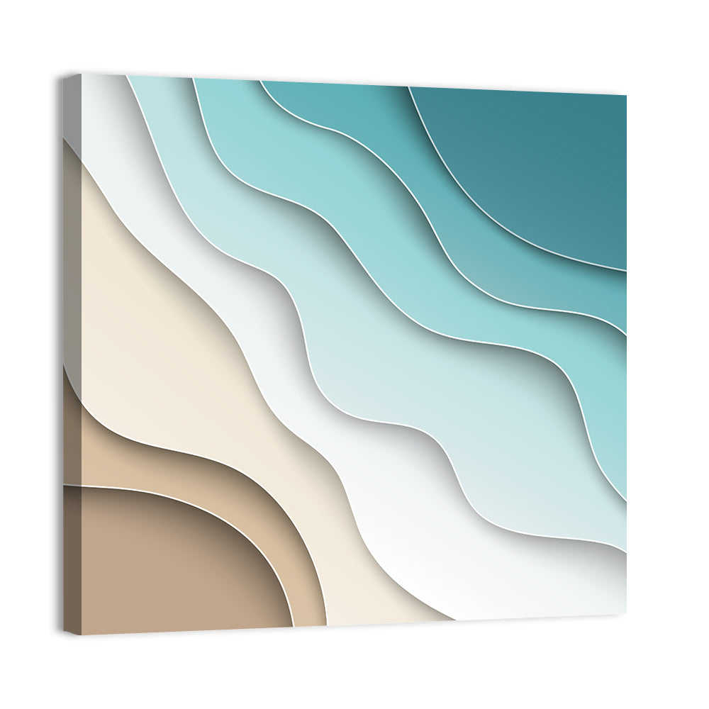 Aerial Beach Layers Wall Art