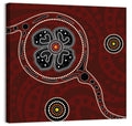 Aboriginal Poppy Dot Motif Wall Art