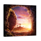 Three Crosses at Sunrise Wall Art
