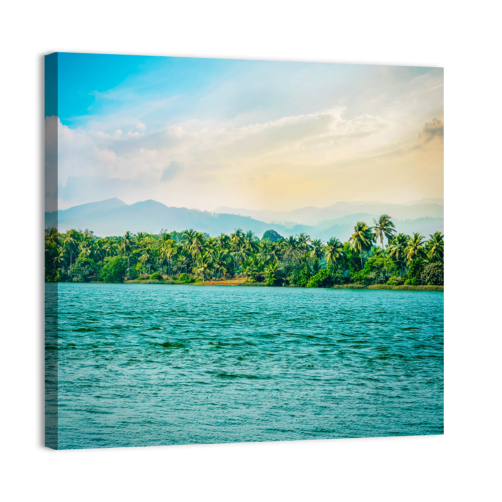 Indian River Morning Light Wall Art, canvas print, square