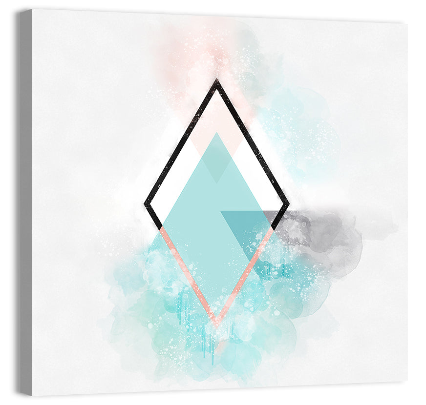 Scandinavian Diamond Geometry Wall Art