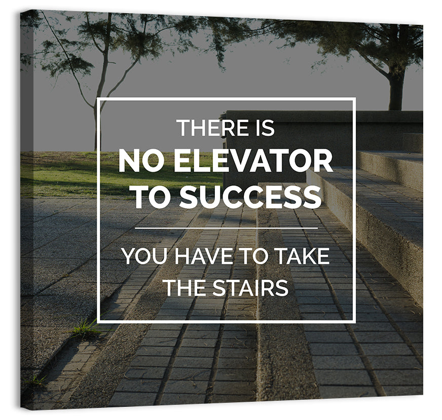 There Is No Elevator to Success Wall Art