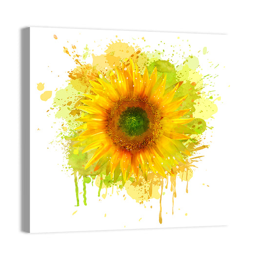 Watercolor Sunflower Wall Art