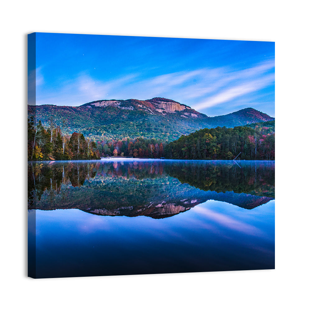 Pinnacle Lake Reflection Wall Art, canvas print, square