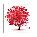 Heart Tree with Kissing Birds Wall Art