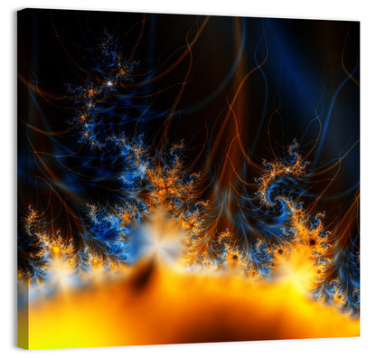 Solar Flames Abstract Wall Art