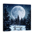 Full Moon Over Snowy Pines Wall Art