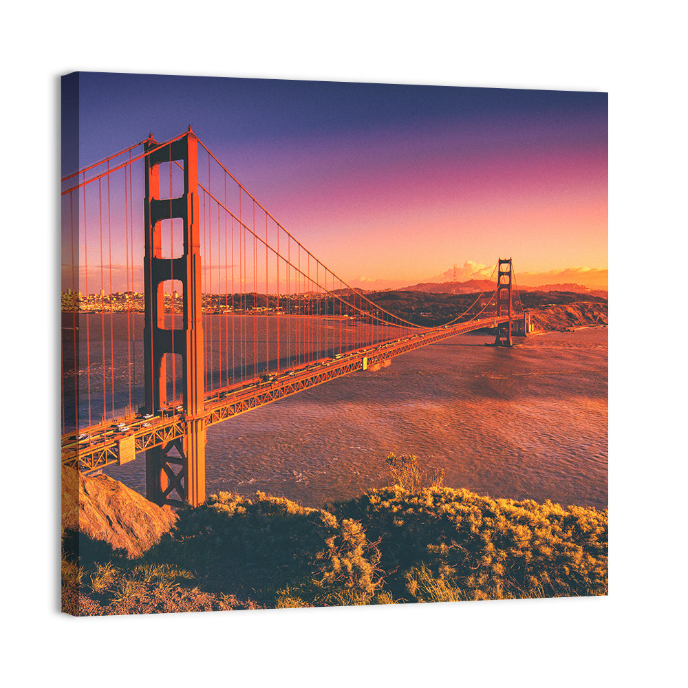 Golden Gate Bridge at Sunset Wall Art