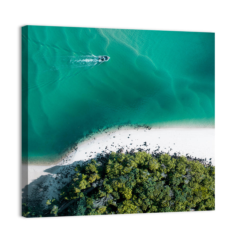 Clam Beach Aerial View Wall Art