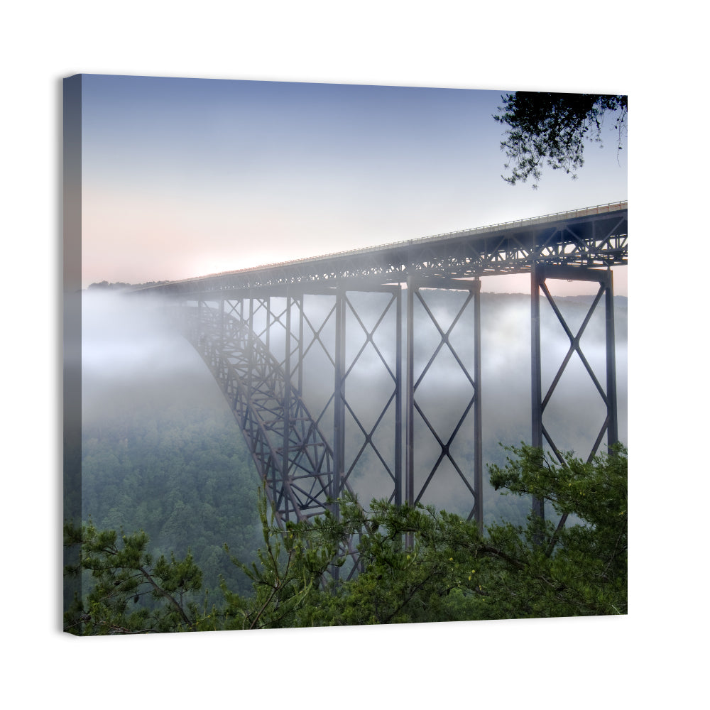 New River Gorge Bridge at Dawn Wall Art