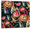 Colorful Scribbled Floral Pattern Wall Art