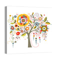 Whimsical Floral Tree Illustration Wall Art