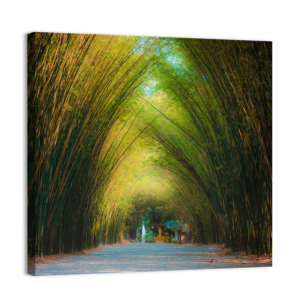 Arched Bamboo Tunnel Wall Art