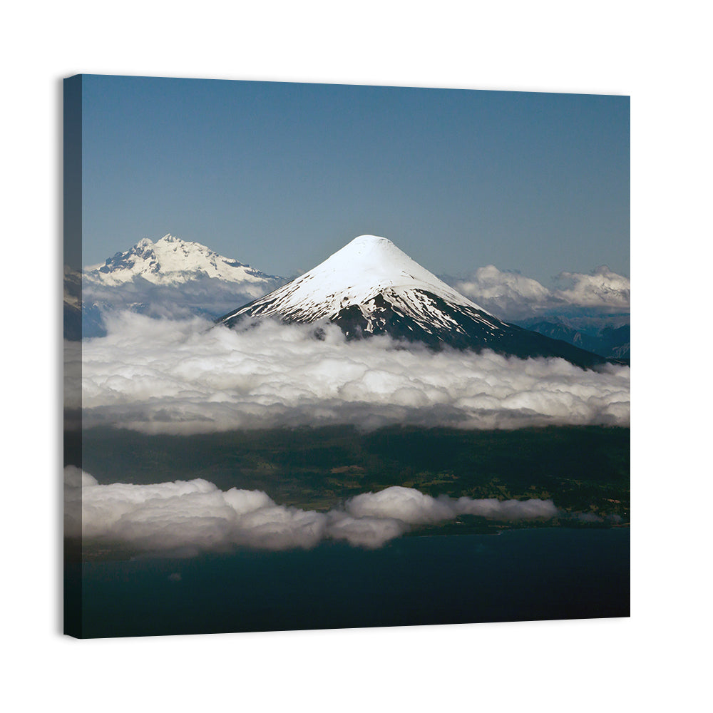 Osorno Volcano, Puerto Varas Wall Art, canvas print, square