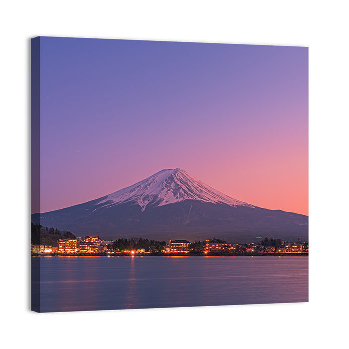 Mount Fuji Over Lake Kawaguchi Wall Art as a canvas print