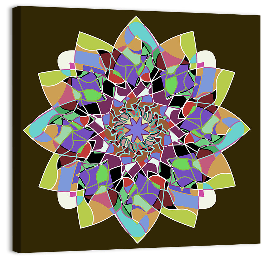 Dahlia Mandala Wall Art