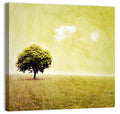 Grunge Tree in Meadow Wall Art