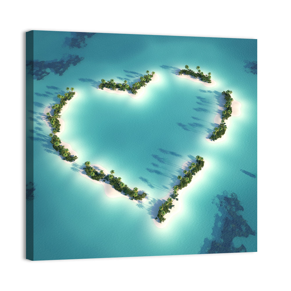 Heart Shaped Island Wall Art