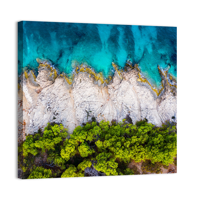 Croatian Coastscape Wall Art as a canvas print