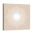 Beige Sunburst Abstract Wall Art