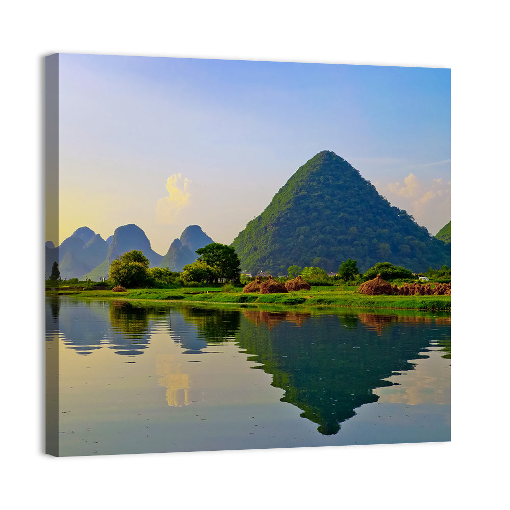 Yangshuo Reflection on Li River Wall Art