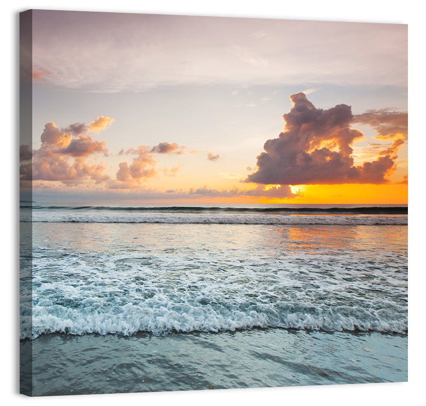 Golden Hour Beach Sunset Surf Wall Art