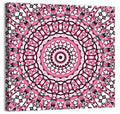 Pink Mosaic Kaleidoscope Mandala Wall Art