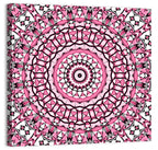 Pink Mosaic Kaleidoscope Mandala Wall Art