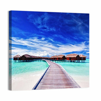 Tourists Villas Maldives Wall Art