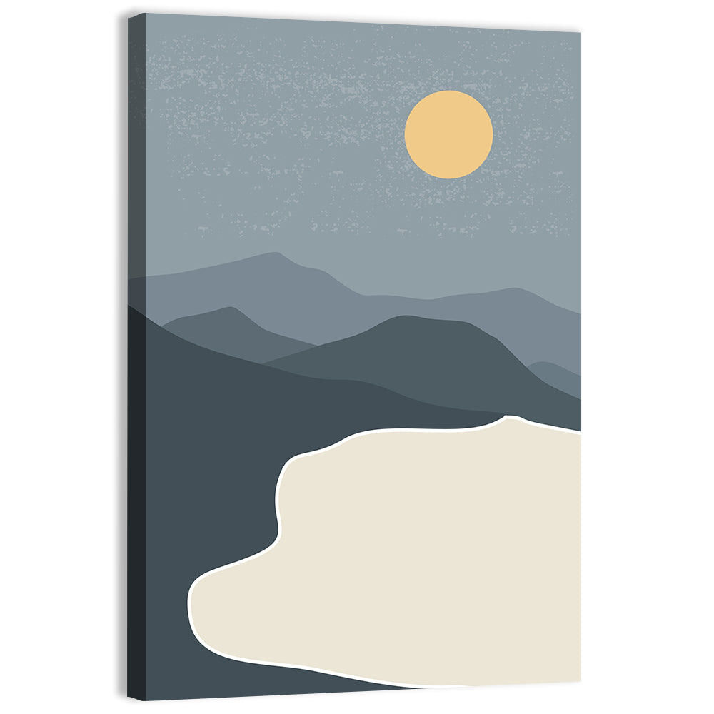 Sandy Mountains at Dusk Wall Art, canvas print, portrait