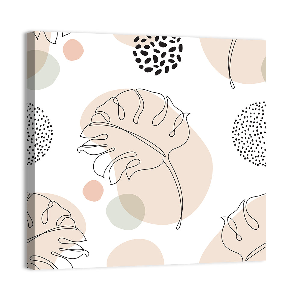 Monstera Leaf Pattern Wall Art