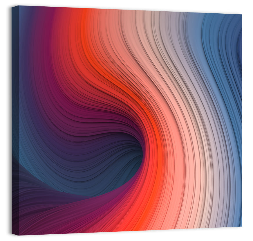Gradient Wave Vortex Wall Art
