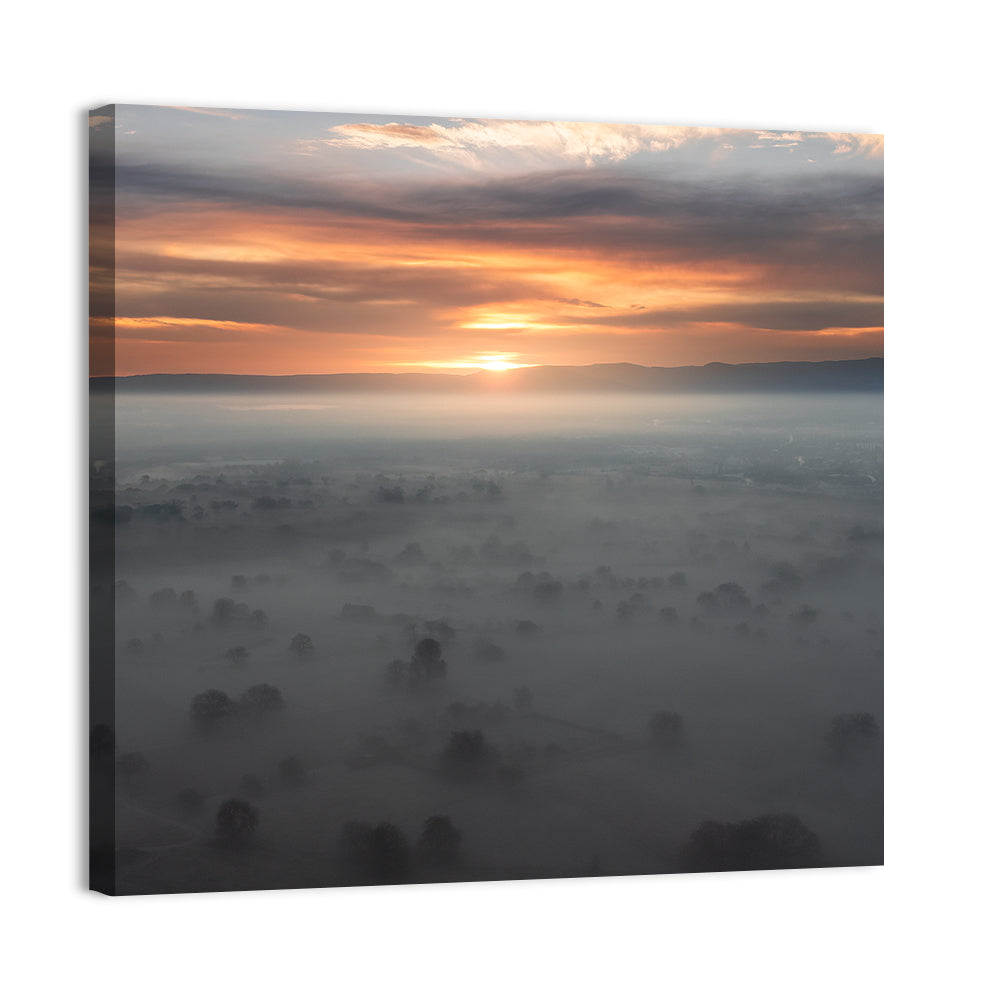 Rhine Plain Sunrise Wall Art