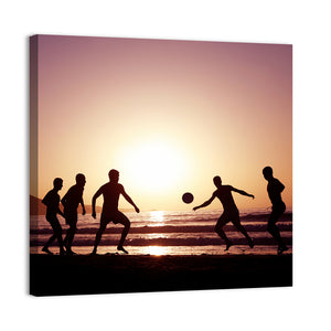 Football and Beach Sunset Wall Art