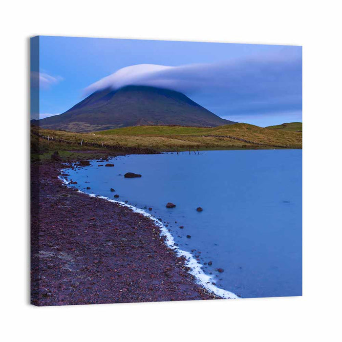 Captain Lake at Dusk Wall Art as a canvas print