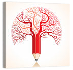 Knowledge Tree Pencil Illustration Wall Art