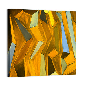 Golden Blocks Painting Wall Art