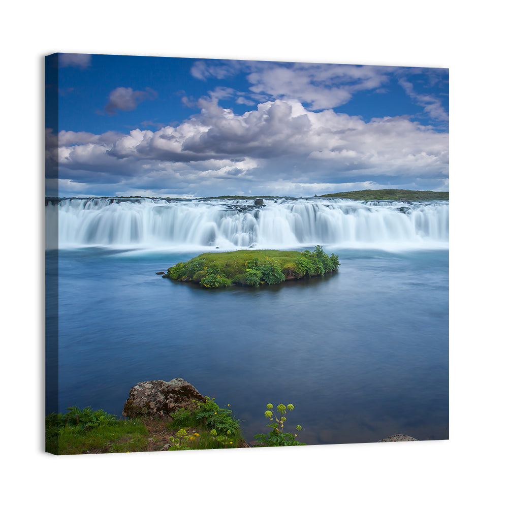 Faxi Waterfall Long Exposure Wall Art, canvas print, square