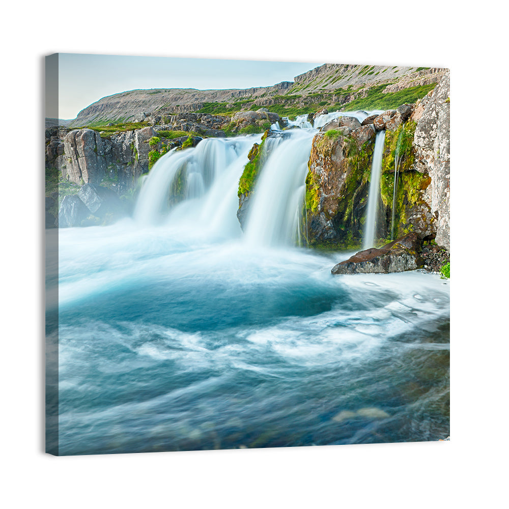 Dynjandi Waterfall Mist and Moss Wall Art