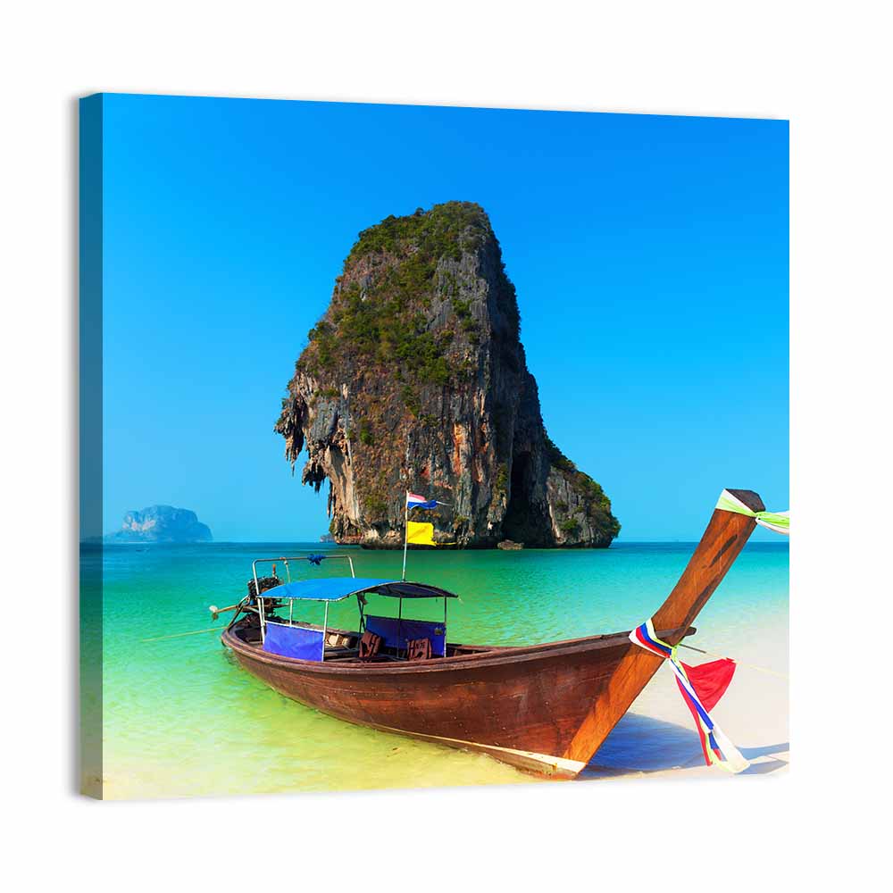 Thailand Long-tail Boat Seascape Wall Art