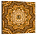 Golden Buddha Mandala Kaleidoscope Pattern Wall Art