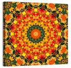 Floral Kaleidoscope Mandala Wall Art