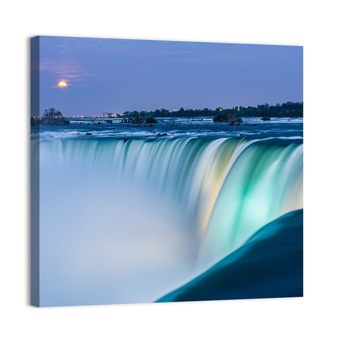 Horseshoe Falls by Moonlight Wall Art as a canvas print
