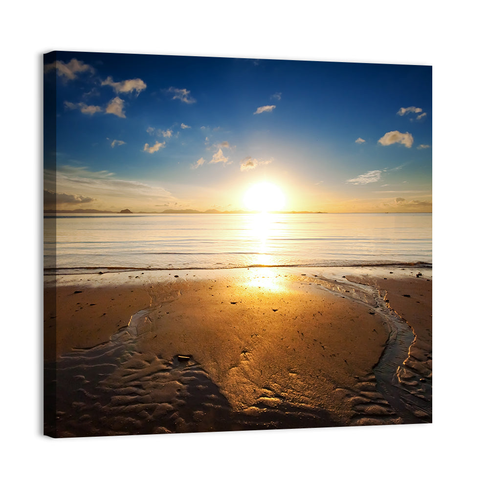 Sunrise Over Rippling Sand Wall Art