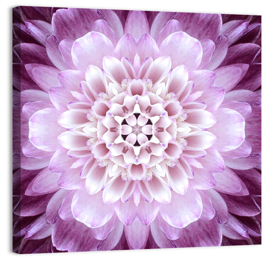 Kaleidoscopic Dahlia Mandala Wall Art