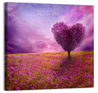 Heart-shaped Tree at Sunset Wall Art